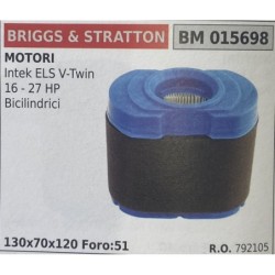 BRUMAR FILTRO BRIGGS & STRATTON  MOTORI Intek ELS VTwin 16  27 HP Bicilindrici  130x70x120 foro51 RO 792105