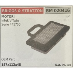 BRUMAR FILTRO BRIGGS & STRATTON  MOTORI Intek VTwin Serie 445700  OEM Part 187x112x48 RO 792101