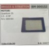 BRUMAR FILTRO BRIGGS & STRATTON  MOTORI Quantum 35 35  4 HP Avv laterale  118x118x20 RO 399877