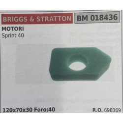 BRUMAR FILTRO BRIGGS & STRATTON  MOTORI Sprint 40  120x70x30 Foro40 RO 698369