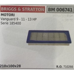 BRUMAR FILTRO BRIGGS & STRATTON  MOTORI Vanguard 9  11  13 HP Serie 185400  210x100x28 RO 710266