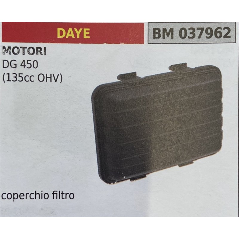 BRUMAR FILTRO DAYE  MOTORI DG 450 (135cc OHV)  coperchio filtro RO