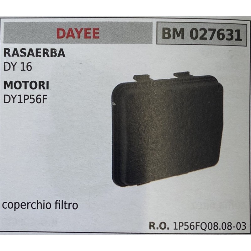 BRUMAR FILTRO DAYEE  RASAERBA DY 16 MOTORI DY1P56F  coperchio filtro RO 1P56FQ080803