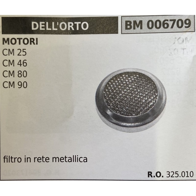 BRUMAR FILTRO DELL'ORTO  MOTORI CM 25 CM 46 CM 80 CM 90  filtro in rete metallica RO 325010