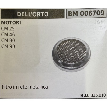 BRUMAR FILTRO DELL'ORTO  MOTORI CM 25 CM 46 CM 80 CM 90  filtro in rete metallica RO 325010
