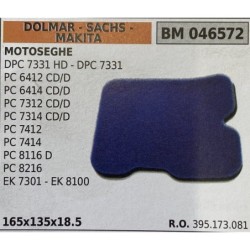 BRUMAR FILTRO DOLMAR  SACHS  MAKITA  MOTOSEGHE DPC 7331 HD  DPC 7331 PC 6412 CDD PC 6414 CDD PC 7312 CDD PC 7314 CDD PC 7412 PC