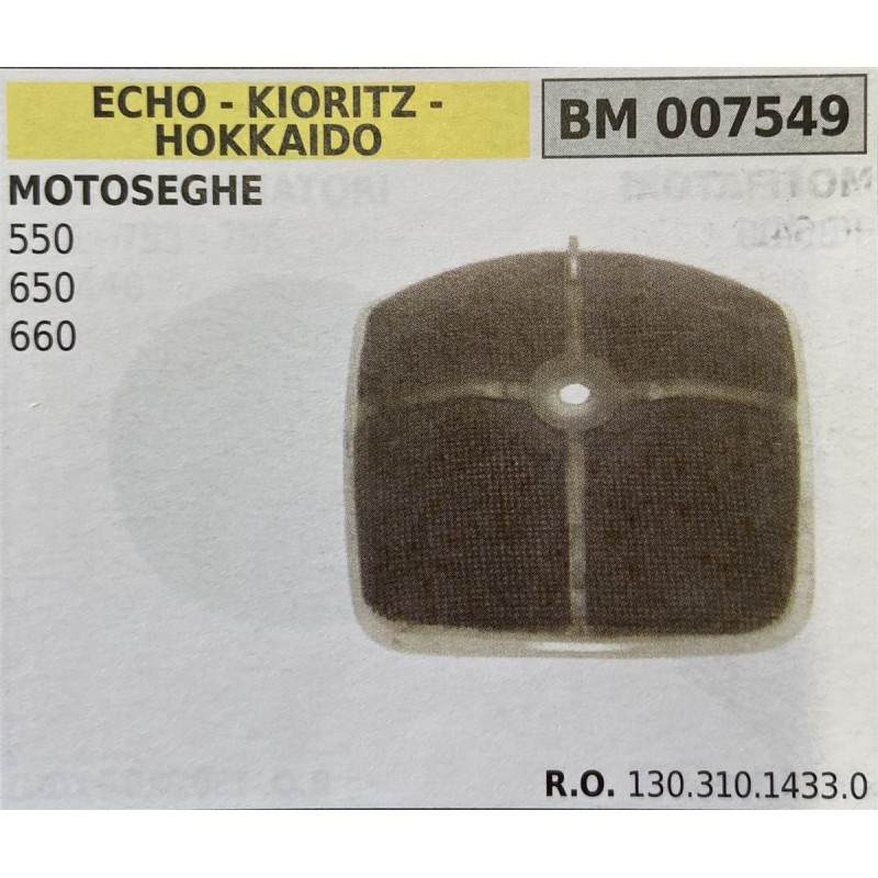 BRUMAR FILTRO ECHO  KIORITZ  HOKKAIDO  MOTOSEGHE 550 650 660  RO 13031014330