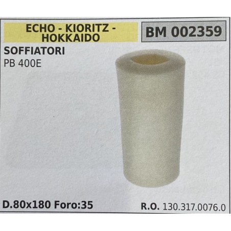 BRUMAR FILTRO ECHO  KIORITZ  HOKKAIDO  SOFFIATORI PB 400E  D80x180 Foro35 RO 13031700760