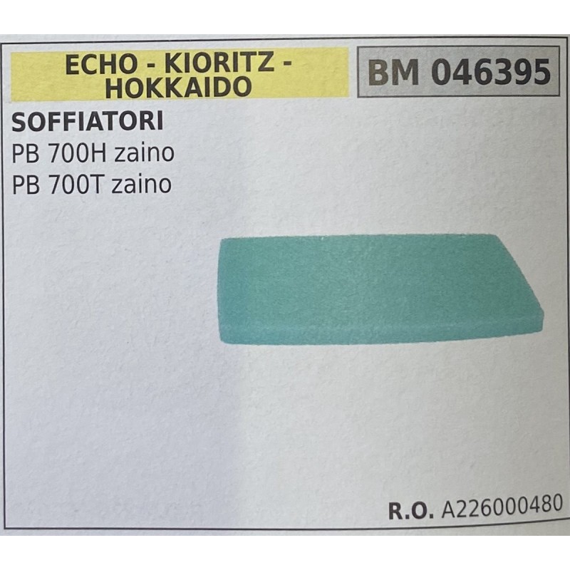 BRUMAR FILTRO ECHO  KIORITZ  HOKKAIDO  SOFFIATORI PB 700H zaino PB 700T zaino  RO A226000480