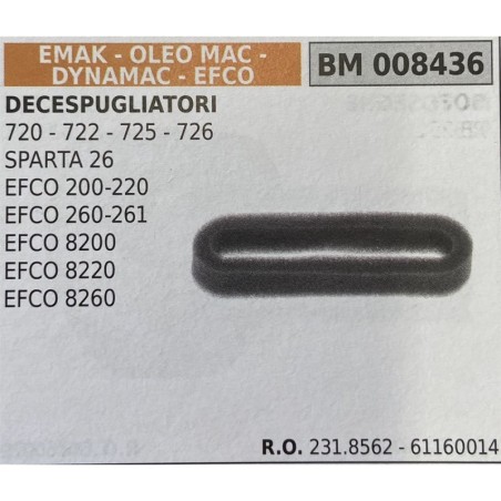 BRUMAR FILTRO EMAK  OLEO MAC  DYNAMAC  EFCO  DECESPUGLIATORI 720  722  725  726 SPARTA 26 EFCO 200220 EFCO 260261 EFCO 8200 EFC