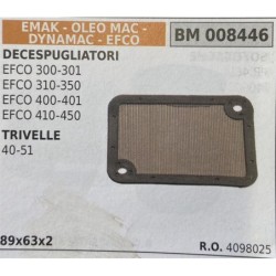 BRUMAR FILTRO EMAK  OLEO MAC  DYNAMAC  EFCO  DECESPUGLIATORI EFCO 300301 EFCO 310350 EFCO 400401 EFCO 410450 TRIVELLE 4051  89x