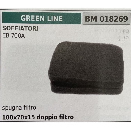 BRUMAR FILTRO GREEN LINE  SOFFIATORI EB 700A  spugna filtro 100x70x15 doppio filtro RO