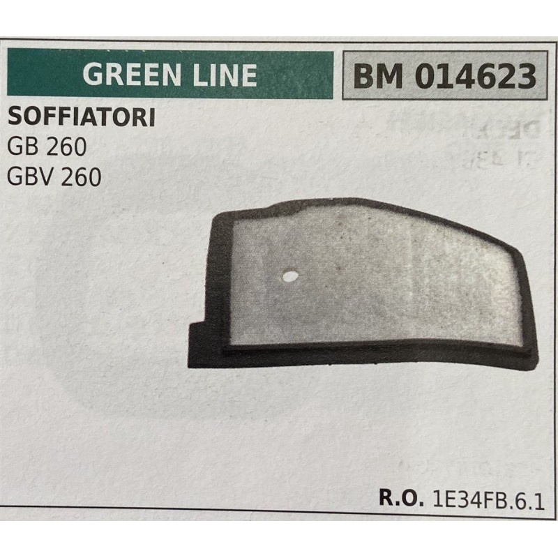 BRUMAR FILTRO GREEN LINE  SOFFIATORI GB 260 GBV 260  RO 1E34FB61