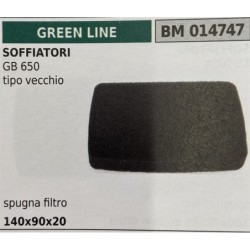 BRUMAR FILTRO GREEN LINE  SOFFIATORI GB 650 tipo vecchio  spugna filtro 140x90x20 RO