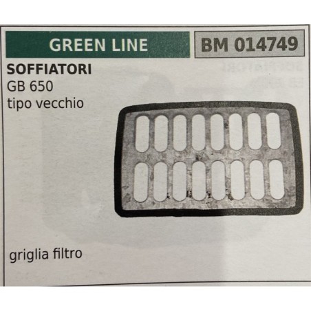 BRUMAR FILTRO GREEN LINE  SOFFIATORI GB 650 tipo vecchio  griglia filtro RO
