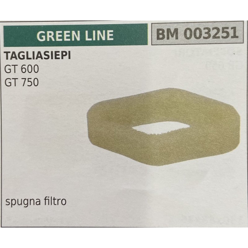 BRUMAR FILTRO GREEN LINE  TAGLIASIEPI GT 600 GT 750  spugna filtro RO