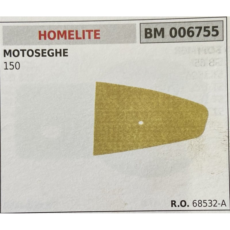 BRUMAR FILTRO HOMELITE  MOTOSEGHE 150  RO 68532A