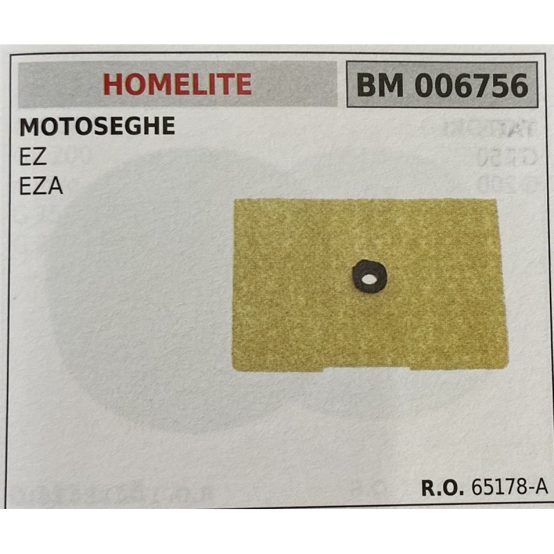 BRUMAR FILTRO HOMELITE  MOTOSEGHE EZ EZA  RO 65178A