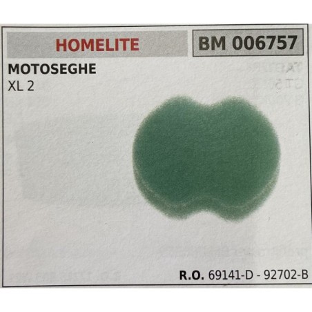 BRUMAR FILTRO HOMELITE  MOTOSEGHE XL 2  RO 69141D  92702B