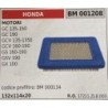 BRUMAR FILTRO HONDA  MOTORI GC 135160 GC 190 GCV 135135E GCV 160190 GS 160190 GSV 190 GX 100  codice prefiltro BM 000134 132x11