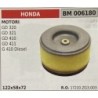 BRUMAR FILTRO HONDA  MOTORI GD 320 GD 321 GD 410 GD 411 G 410 Diesel  122x58x72 RO 17210ZG3003