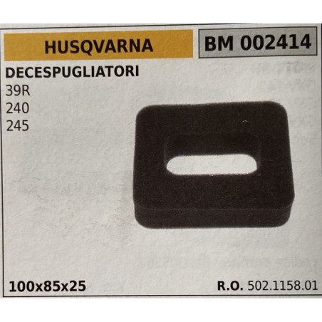 BRUMAR FILTRO HUSQVARNA  DECESPUGLIATORI 39R 240 245  100x85x25 RO 502115801