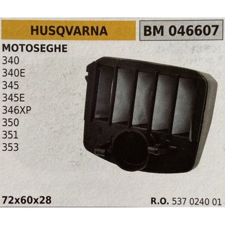 BRUMAR FILTRO HUSQVARNA  MOTOSEGHE 340 340E 345 345E 346XP 350 351 353  72x60x28 RO 537 0240 01