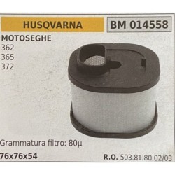 BRUMAR FILTRO HUSQVARNA  MOTOSEGHE 362 365 372  Grammatura filtro 80μ 76x76x54 RO 50381800203