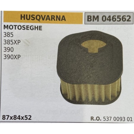 BRUMAR FILTRO HUSQVARNA  MOTOSEGHE 385 385XP 390 390XP  87x84x52 RO 537 0093 01