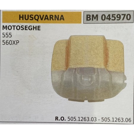 BRUMAR FILTRO HUSQVARNA  MOTOSEGHE 555 560XP  RO 505126303  505126306