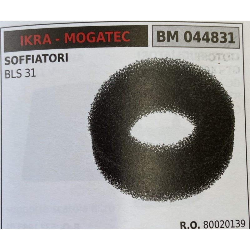 BRUMAR FILTRO IKRA  MOGATEC  SOFFIATORI BLS 31  RO 80020139