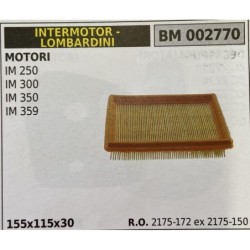 BRUMAR FILTRO INTERMOTOR  LOMBARDINI  MOTORI IM 250 IM 300 IM 350 IM 359  155x115x30 RO 2175172 ex 2175150