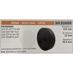 BRUMAR RUOTA RASAERBA EMAK  OLEO MAC  EFCO  RASAERBA LUX 4747TTVKV LUX 53TTBFTJV LUX 53TVIKVVE LUX 53VBTEKVF  semovenza posteri