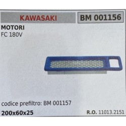 BRUMAR FILTRO KAWASAKI  MOTORI FC 180V  codice prefiltro BM 001157 200x60x25 RO 110132151