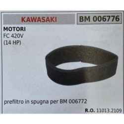 BRUMAR FILTRO KAWASAKI  MOTORI FC 420V (14 HP)  prefiltro in spugna per BM 006772 RO 110132109
