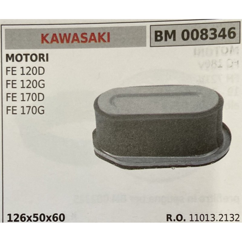 BRUMAR FILTRO KAWASAKI  MOTORI FE 120D FE 120G FE 170D FE 170G  126x50x60 RO 110132132