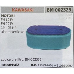 BRUMAR FILTRO KAWASAKI  MOTORI FH 601V FH 721V 19  25 HP albero verticale  codice prefiltro BM 002333 185x89x82 RO 110297001 +