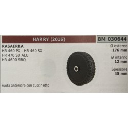 BRUMAR RUOTA RASAERBA HARRY (2016)  RASAERBA HR 460 PX  HR 460 SX HR 470 SB ALU HR 4600 SBQ  ruota anteriore con cuscinetto Ø e