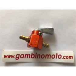 RUBINETTO BENZINA 6MM UNIVERSALE X TUBO  MOTO MINIMOTO SCOOTER QUAD ALLUMINIO