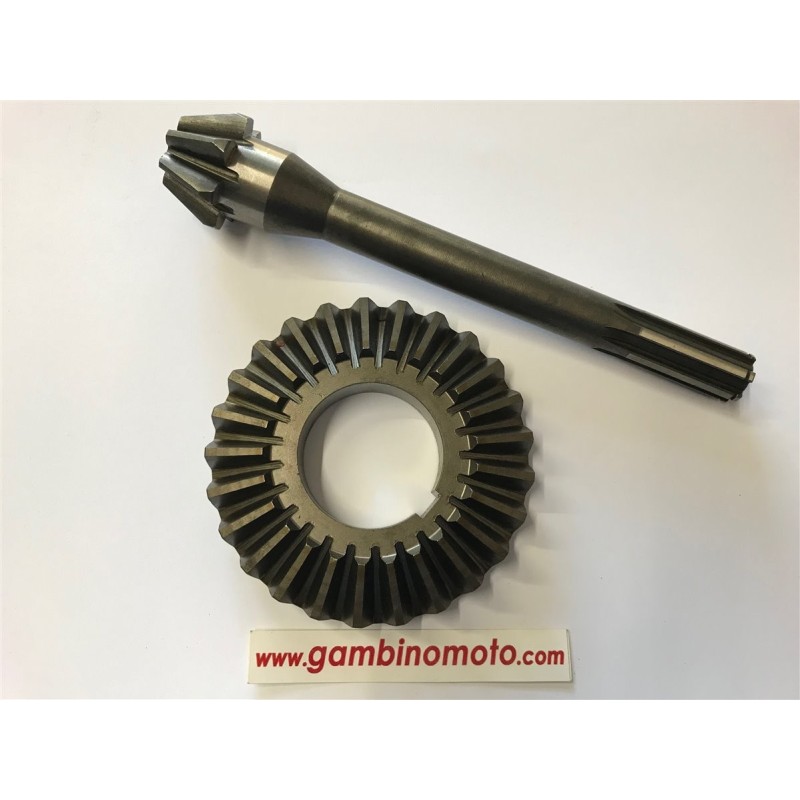 COPPIA CONICA MOTOZAPPA MAB FORMICA DENTI PIGNONE 8 DENTI CORONA 28