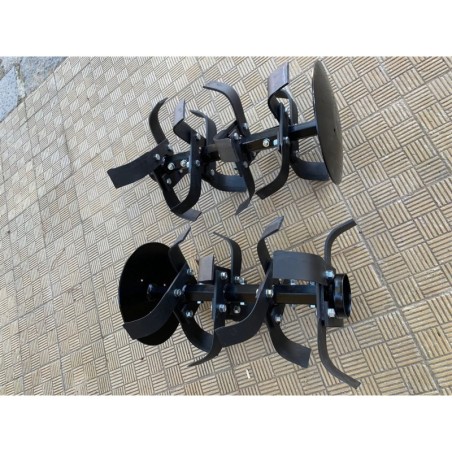 FRESA COMPLETA MOTOZAPPA FM ESAGONO MM35  8 ELEMENTI + DISCHI