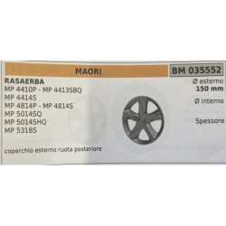 BRUMAR RUOTA RASAERBA MAORI  RASAERBA MP 4410P  MP 4413SBQ MP 4414S MP 4814P  MP 4814S MP 5014SQ MP 5014SHQ MP 5318S  coperchio