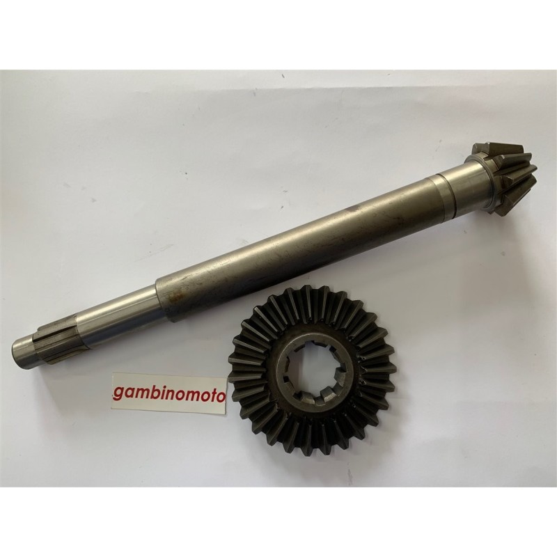 COPPIA CONICA MOTOCOLTIVATORE NIBBI DENTI PIGNONE 10 DENTI CORONA 27