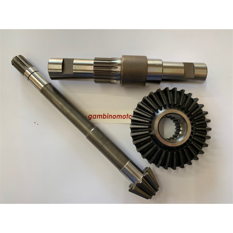 COPPIA CONICA + ALBERO PORTA FRESA MOTOCOLTIVATORE PASQUALI INFERIORE Z 930 VECCHIO TIPO 598  945  931  945  950  958