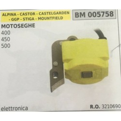 BOBINA BRUMAR ELETTRONICA ALPINA  CASTOR  CASTELGARDEN  GGP  STIGA  MOUNTFIELD MOTOSEGHE 400  450  500