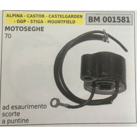 BOBINA BRUMAR A PUNTINE ALPINA  CASTOR  CASTELGARDEN  GGP  STIGA  MOUNTFIELD MOTOSEGHE 70