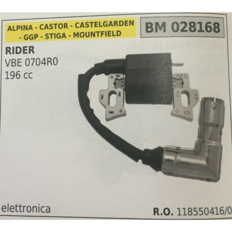 BOBINA BRUMAR ELETTRONICA ALPINA  CASTOR  CASTELGARDEN  GGP  STIGA  MOUNTFIELD RIDER VBE 0704R0 196 CC
