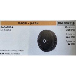 BRUMAR RUOTA RASAERBA MAORI  JAPAN  RASAERBA LM 535KX   anteriore  con cuscinetto Ø esterno 200 mm Ø interno 127 mm spessore 52