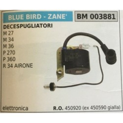 BOBINA BRUMAR ELETTRONICA BLUE BIRD  ZANE' DECESPUGLIATORI M 27  M 34  M 36  P 270  P 360  R 34 AIRONE