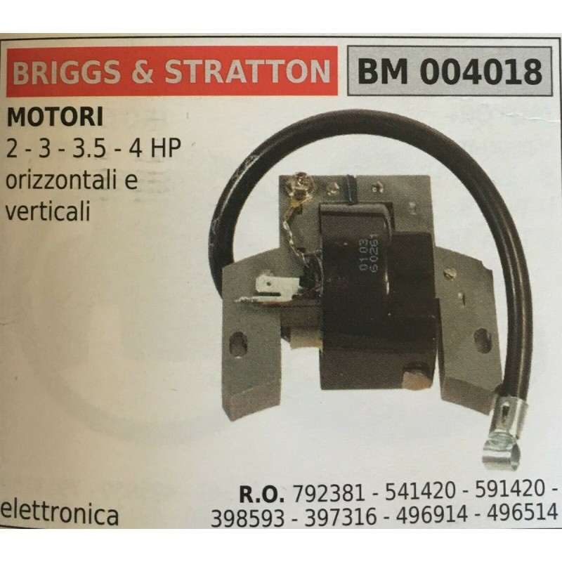 BOBINA BRUMAR ELETTRONICA BRIGGS & STRATTON MOTORI 2  3  35  4 HP orizzontali e verticali